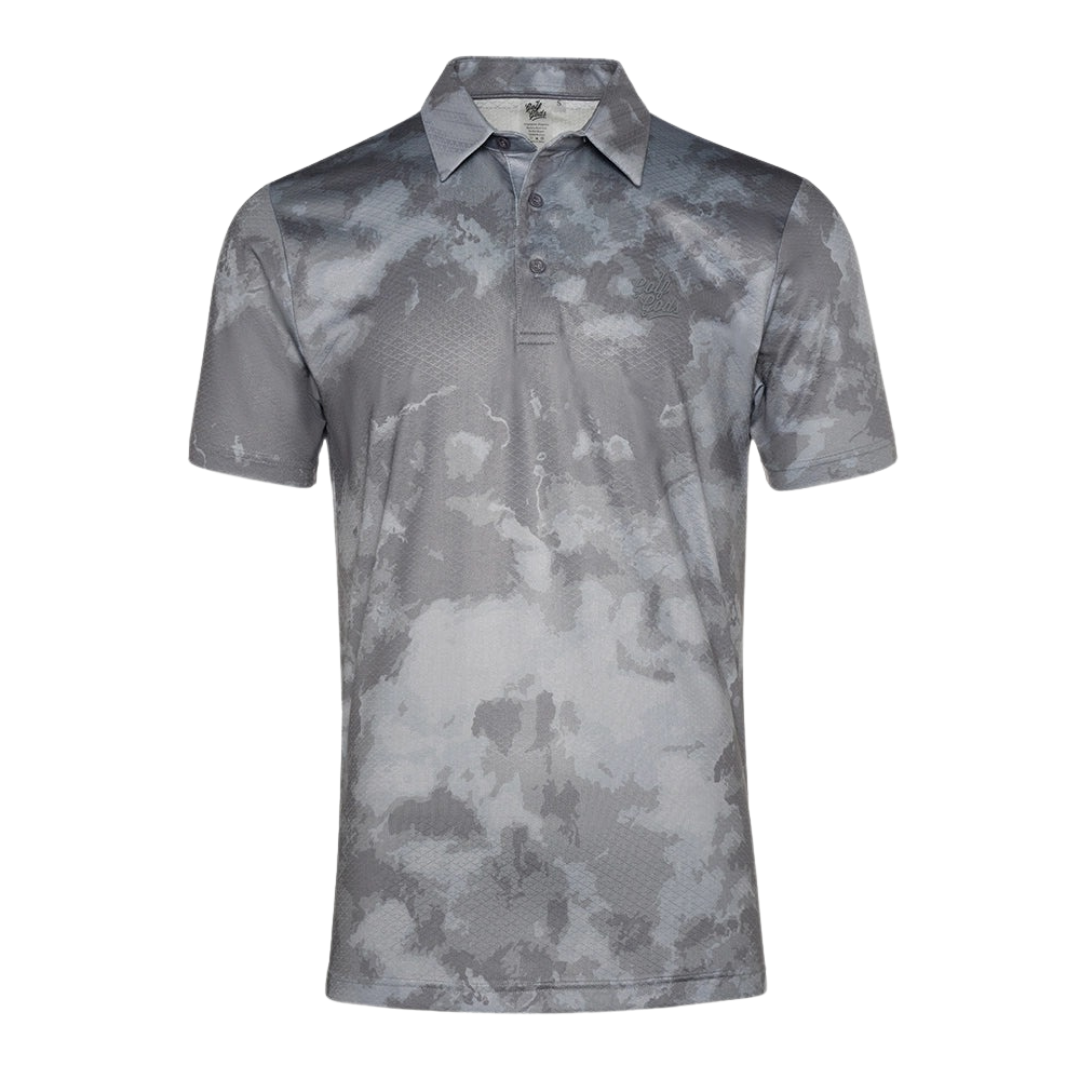 GOLF GODS - GOLF GODS Men's Tie Dye Grey Cool Tech Performance Polo - The Agora Bangkok